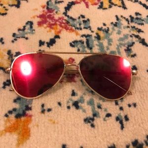 Steve Madden Reflective Aviator Sunglasses